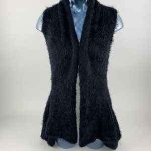 Escio Womens Sweater Vest Black Sleeveless Small